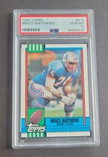 Bruce Matthews 1990 Topps #215 PSA 10 Gem Mint Oilers NFL HOF