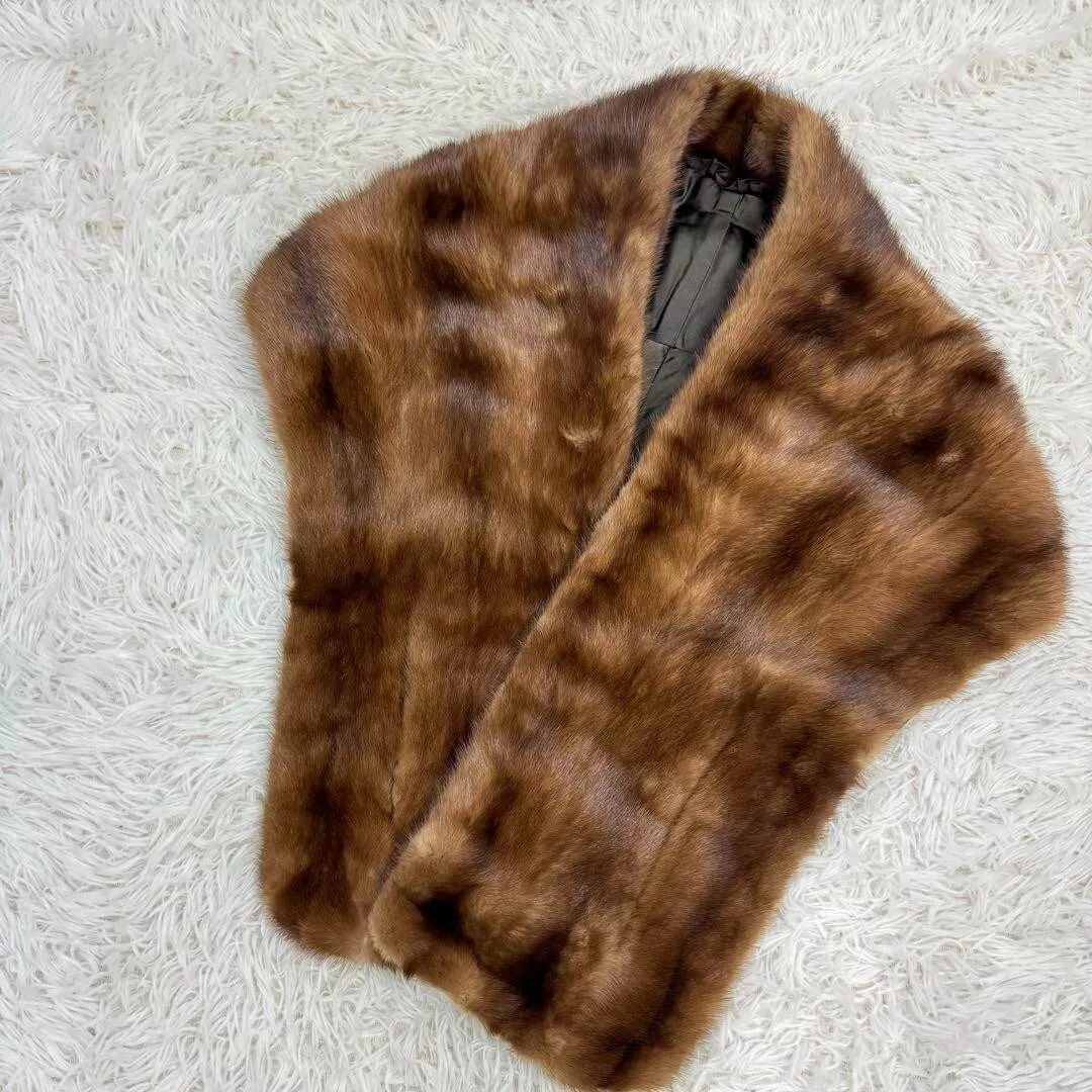 Rare écharpe châle Emilio Gucci 57 pouces marron occasion du Japon 12710