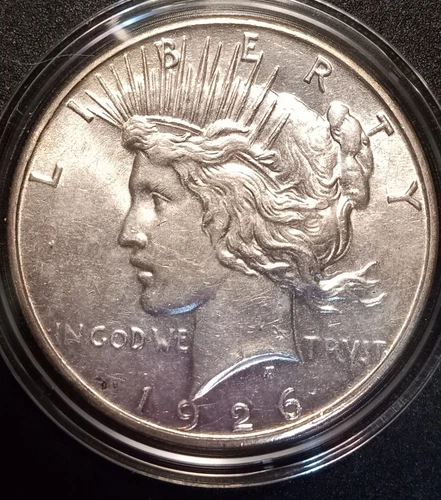 1926-S PEACE SILVER DOLLAR BU/UNC proof like condition in protective coin case