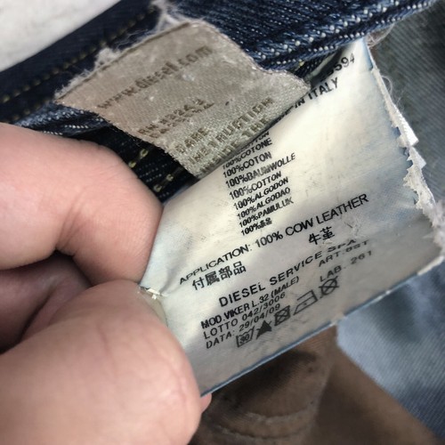 Diesel Jeans Men's 31x32 Blue Viker Regular Straight Stretch Button Fly 008ST - Picture 10 of 10