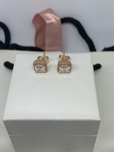 AUTHENTIC PANDORA ROSE GOLD EARRINGS 
