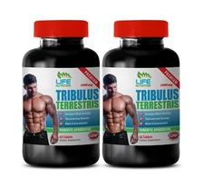 Testosterone - TRIBULUS  EXTRACT 1000MG Muscle Mass 2 Bottles 120 Tablets