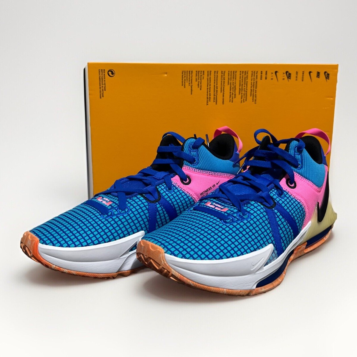 Nike LeBron Witness 7 Mens Hyper Royal Blue Lightning White No Lid