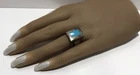 Vintage 925 Sterling Silver Turquoise Ring Size 7.25