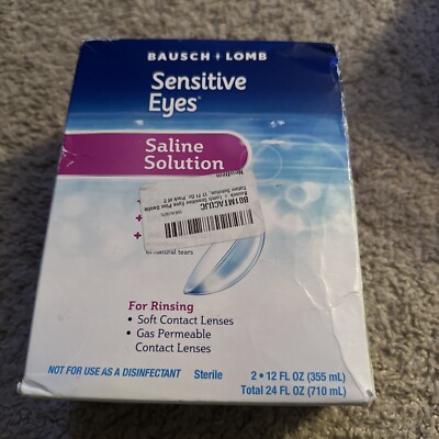 Bausch and Lomb Sensitive Eyes Saline Solution pH Balanced 24