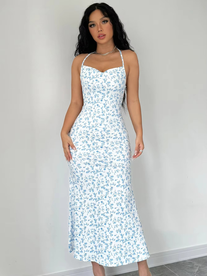 Robe Femme As U Wish - Taille 3 (Juniors) - Imprimé Floral, Bretelles Spaghetti - Fermeture Dos - Très Bon état