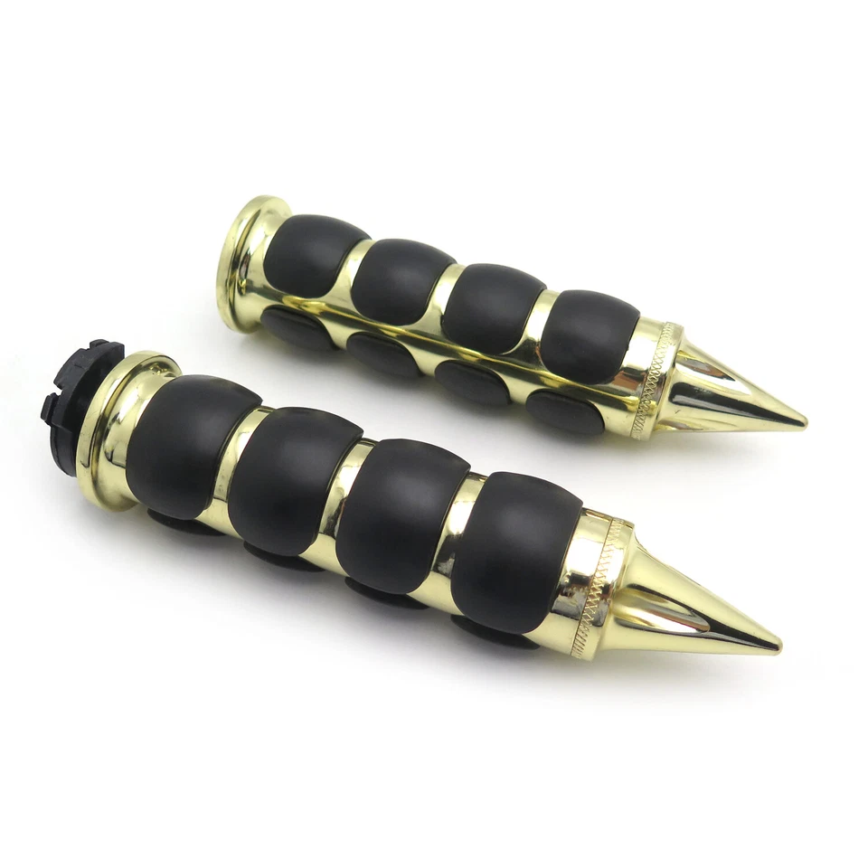 Empuñaduras de manillar HTTMT para motocicleta de 1" aptas para Harley V-Rod Night Street V varilla dorada Foto 3 de 4