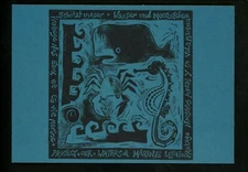 Social Issues postcard Marine Issues Gail Nevill Save Ocean Earth Whales crab