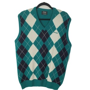 green argyle sweater vest