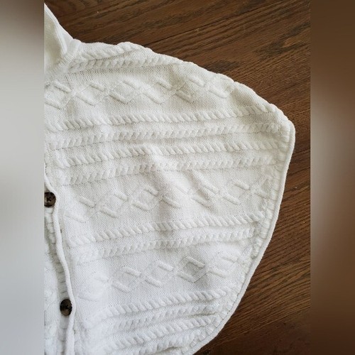 GYMBOREE Girls 4T White Sweater Poncho - Picture 3 of 8