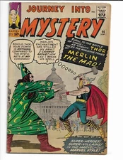 Journey Into Mystery 96 1963 Marvel Comics VG+ 4.5 Thor Loki JFK Merlin