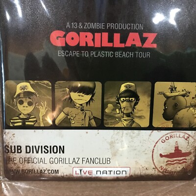 Gorillaz Escape To Plastic Beach Tour Tin Metal sign 8