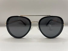 Chico's Aviator Sunglasses Black and Gold Tone STYLE: 570363488 57-19-145 NEW