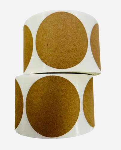 2" Round Kraft Paper Coded Inventory Dots Roll of 500 USA Made Labels Stickers - Picture 5 of 6