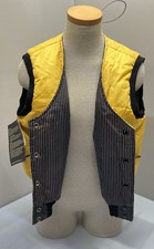 Women’s Bombardier Reversible Yellow Snowmobile Vest With Zipper Pockets Size Lg