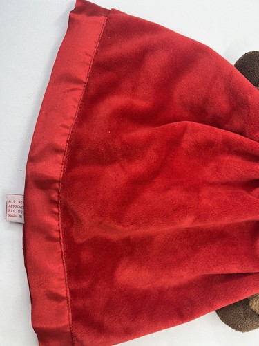 Bearington Baby Coperta di Sicurezza Rossa Lovey Renna di Natale Raso 18 Pollici - Foto 11 di 13