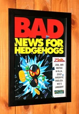 1992 Zool Video game Amiga SNES Vintage Rare Promo Small Poster / Ad Page Framed
