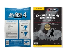 5 Mylites 4 Mil Mylar Silver & Golden Age Comic Book Bags and Boards (BCW)