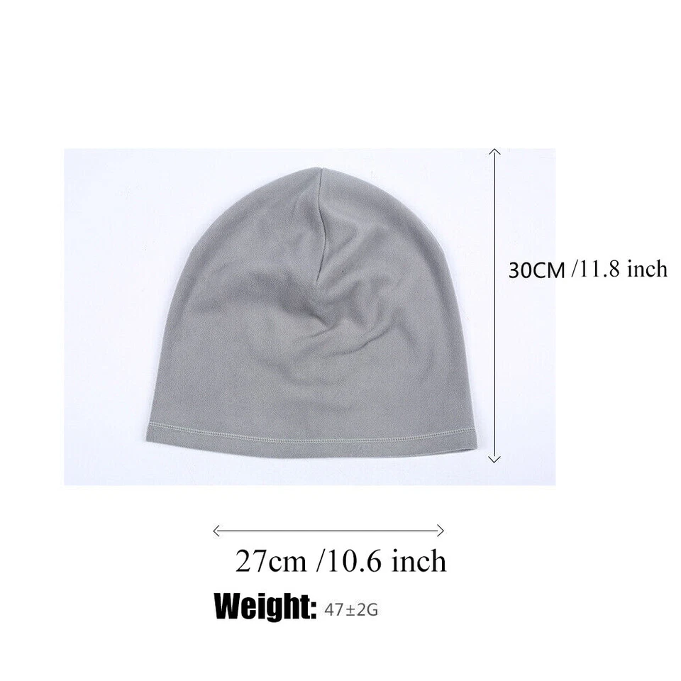1/2 Pack Winter Beanie Hat Windproof Thin Fleece Beanie Men Women's Warm Hat Cap - Image 2 of 4