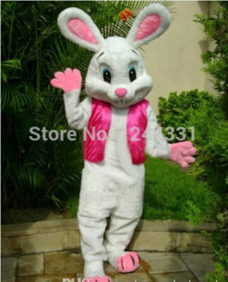 Halloween Rabbit Mascot Costume Suits Cosplay Party  Clothing Carnival Adults