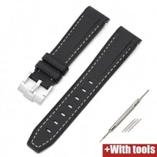 20mm Watch Band Strap Stainless Steel Buckle Waterproof  Silicone Curved End