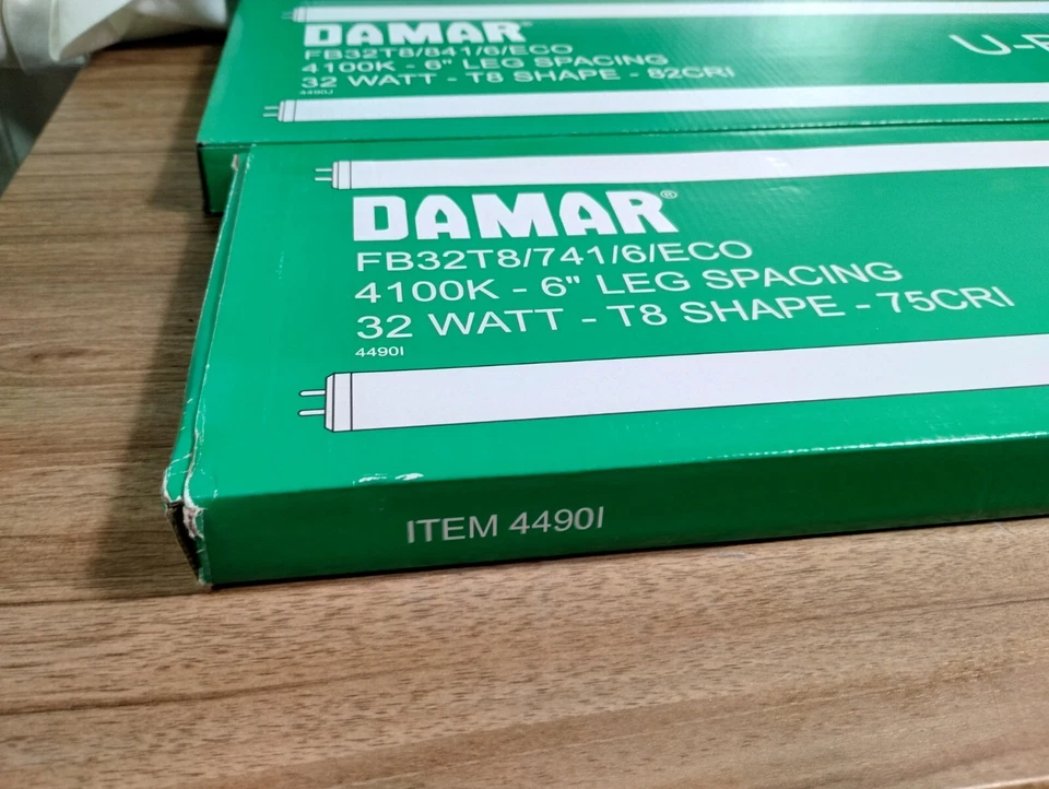 3 x DAMAR u-bend florescent LIGHT BULBS 44901 bulb FB32T8 T8 4100k - Image 2 of 2
