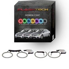 RGB Multi Color Changing LED Halo Ring kit for 2009-2011 Honda Civic Headlights
