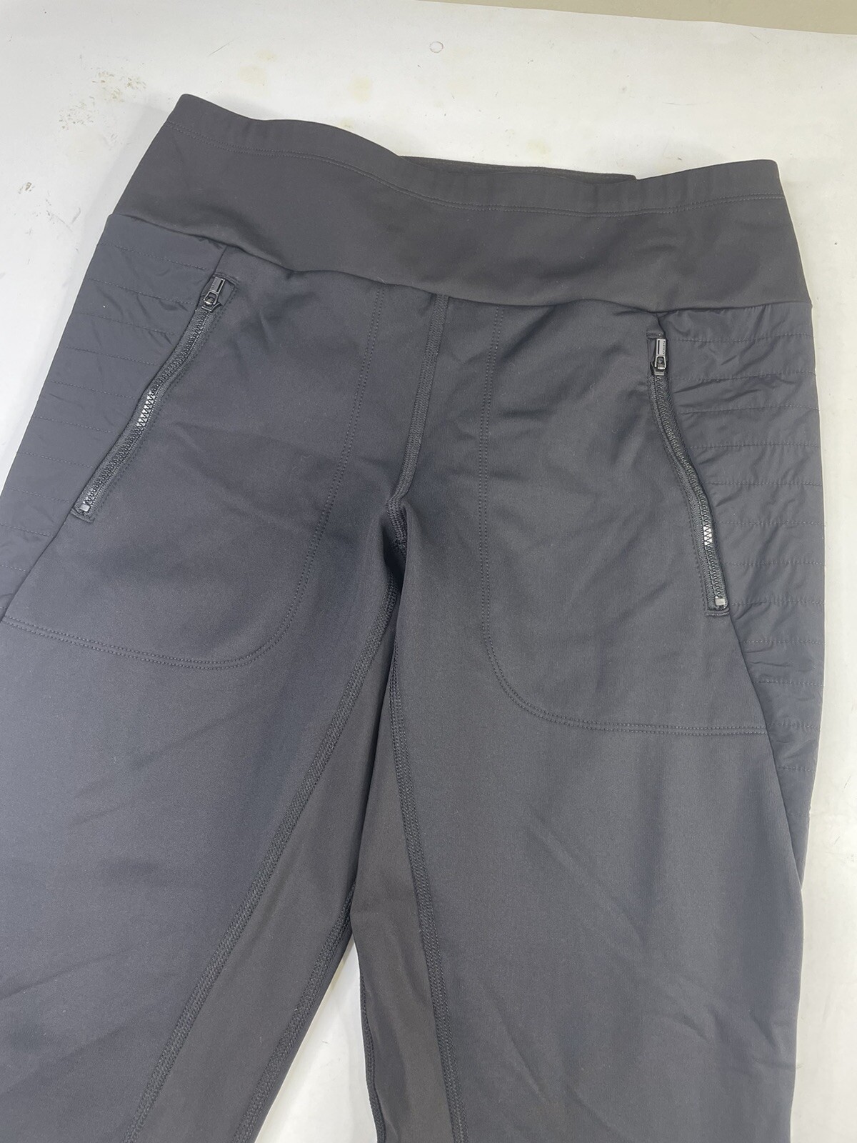 Athleta Peak Hybrid Fleece Tight Womens Medium Black … Gem