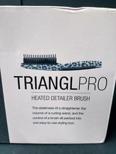 New Heated Hair Brush Calista TrianglPRO Detailer Cheetah Print Color Pink NIB