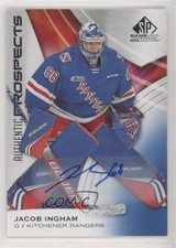 2019-20 Upper Deck SP Game Used CHL Edition Blue Auto Jacob Ingham #53 Auto 0a2