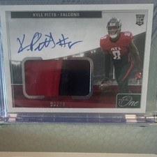 2021 Panini One Kyle Pitts Falcons Rookie Autograph Patch /99