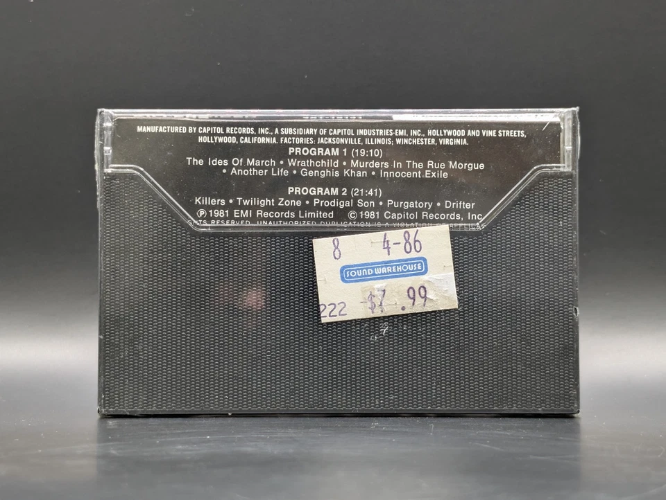 SEALED, Iron Maiden – Killers 4XT-12141, Audio Cassette, 1st edition, US, 1981 - Image 2 of 4