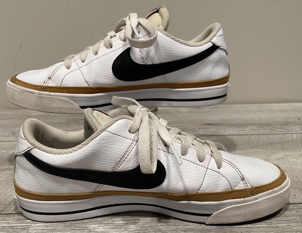 Size 8.5 - Nike Court Legacy White Desert Ochre W