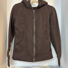 Lululemon Scuba Hoodie Full Zip Jacket Chocolate Brown Womens SZ 6