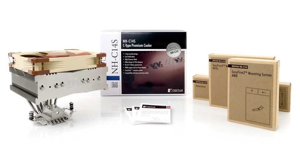 NH-C14S, Premium CPU Cooler with NF-A14 PWM 140mm Fan (Brown) - Image 4 of 4