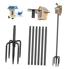  Smart Bird Feeder Pole 110 Inch Bluebird House Pole for Outdoors Weather 