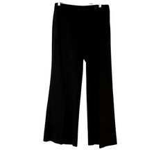 Emporio Armani Black Wide Leg Trouser Dress Pants Womens Size 8 Academia Career