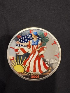 Big Coin Silver .800 Vintage Cloisonné Enamel Flower Motif