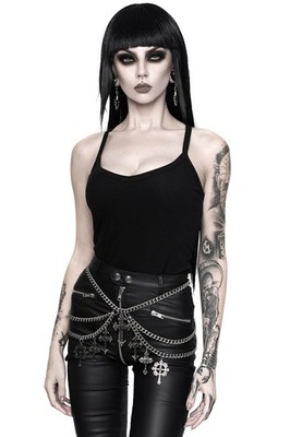 Killstar Gothic Goth Okkult Ketten Gürtel Hüftgürtel - Crucifix Kruzifix Kreuze