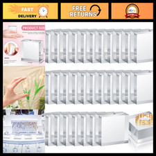 32 Pcs Clear Acrylic Display Stands - Square Blocks 2x2x1 Inch for Showcase