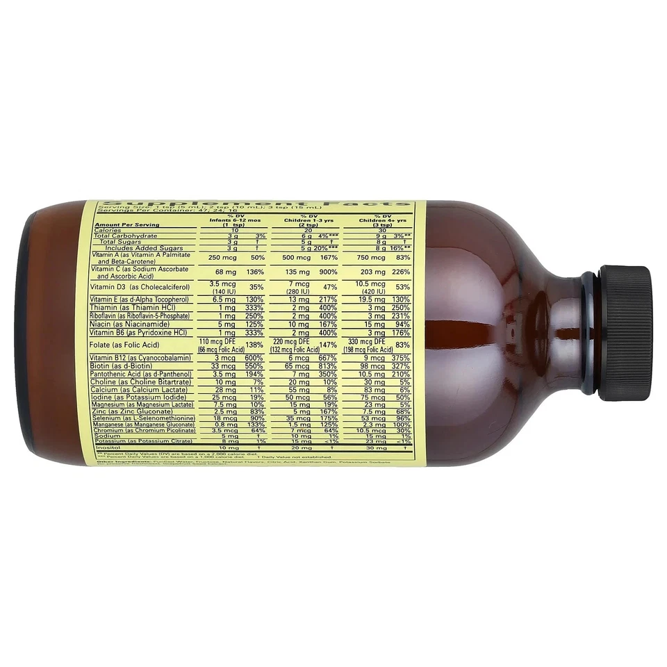 ChildLife Multi Vitaminas y Minerales - Mango Naranja 8 fl.oz (Pack de 3) Foto 3 de 4