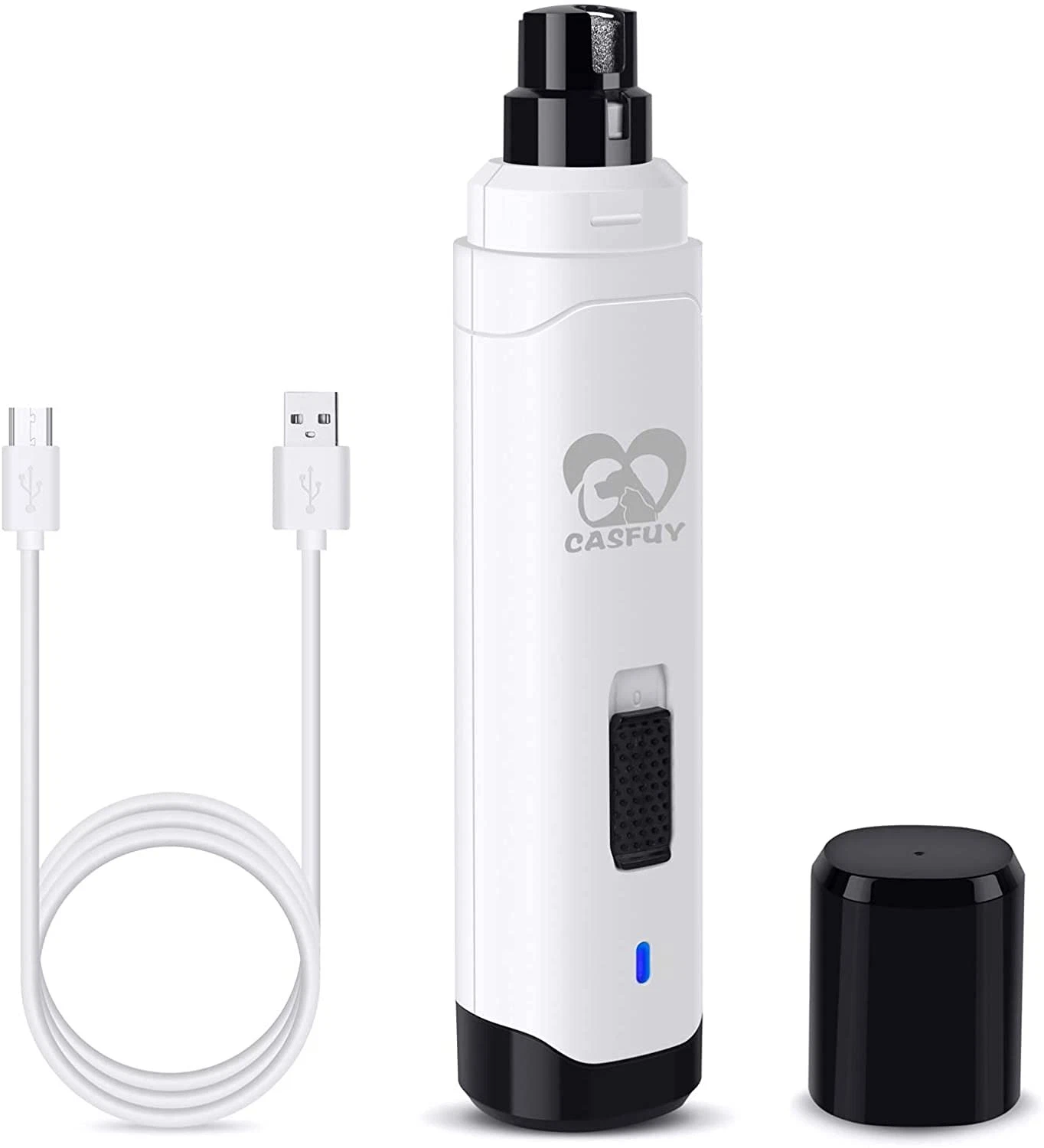 Casfuy Dog Nail Grinder 2-Speed Electric Pet Trimmer