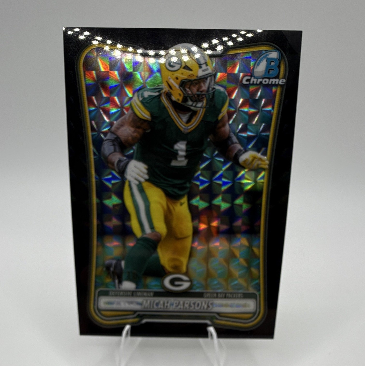 Topps Chrome 2026 Micah Parsons Green Bay Packers black geometric  5/10 #BCV-39