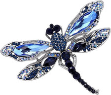 Vintage Damen Strass Brosche - Libelle Pin Kr...