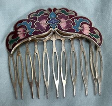VINTAGE CLOISONN  HAIR COMB
