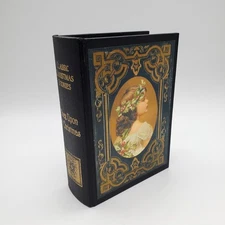 Secretive Storage Box Made To Look Like A Vintage Antique Book Christmas theme