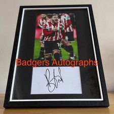 BILLY SHARP HAND SIGNED A4 PHOTO DISPLAY | SHEFFIELD UNITED MEMORABILIA