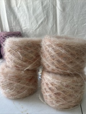 Mohair Yarn Wool and Viscose High Quality Peach Color 467G total