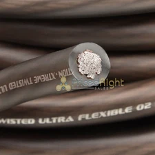 1 Ft Professional Black 1 / 0 Gauge Amp / Battery Ground Wire / Cable Car Audio