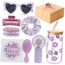 10 Pcs Birthday Gifts For Women Teen Girl Her Happy Birthday Gift Set Purple